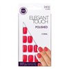 Elegant Touch Core Colour Nails With Glue Squoval Midnight Black 24 U
