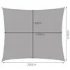 Saulės skėčio burė 3x2m - pilka Gardlov 23162