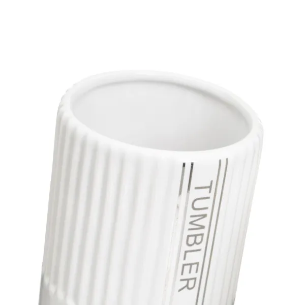 Bath Set White Ceramic 14 x 14 x 20 cm