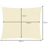 Sunshade sail 3x2m - beige Gardlov 23163
