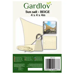 Aurinkosuojapurje 4x4x4 beige Gardlov 23142