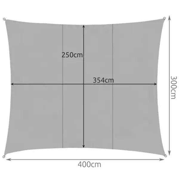 Päikesesirm puri 4x3m - hall Gardlov 23143