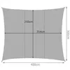 Päikesesirm puri 4x3m - hall Gardlov 23143