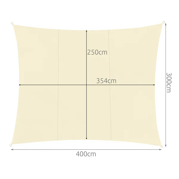Saules markīzes bura 4x3m - bēša Gardlov 23144