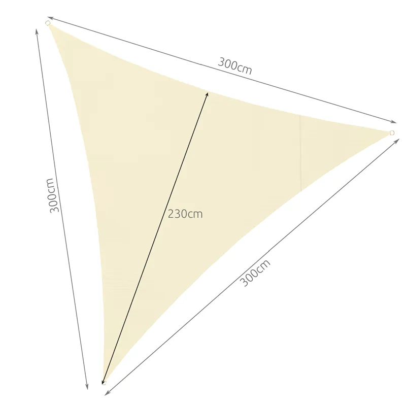 Sunshade sail 3x3x3 beige Gardlov 23146