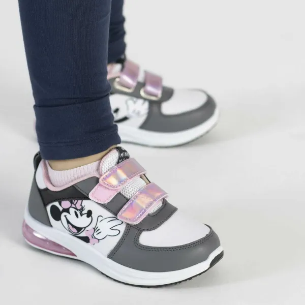 LED lenkkarit Minnie Mouse Harmaa Velcro