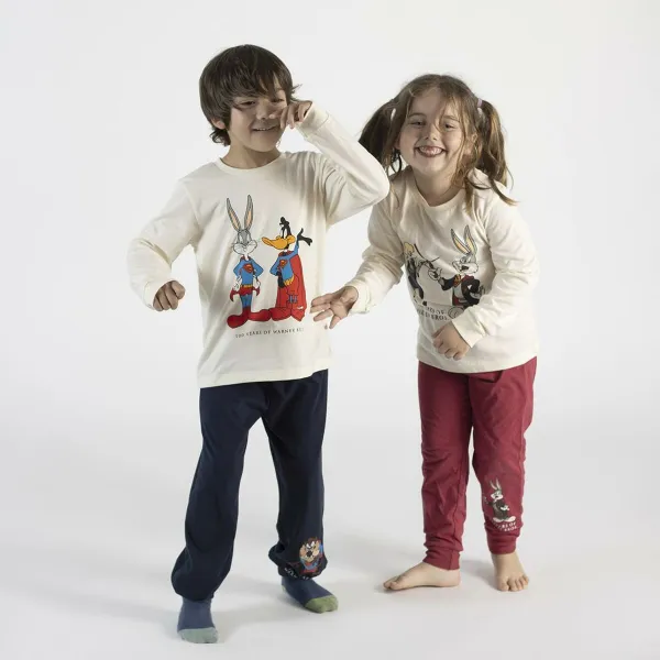 Pyjamat Lasten Warner Bros Punainen Beige