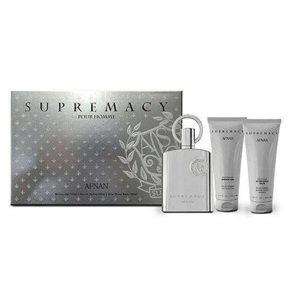 Vyriškų kvepalų rinkinys Afnan Supremacy Silver EDP 3 Dalys