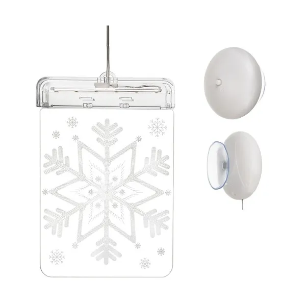 LED 3D vitraaž - lumehelves