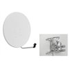 Satellite dish 80, white, 5pcs kit with mounting accessories