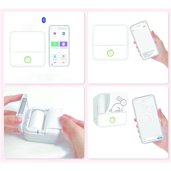 Setty Mini thermal printer bluetooth DT1-0 white