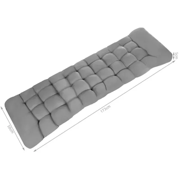 Stepēts spilvens dārza atpūtas krēslam, pelēks 23490