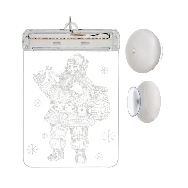 Stained glass LED 3D - Santa Claus