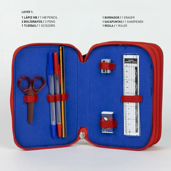 Triple Pencil Case Spider-Man
