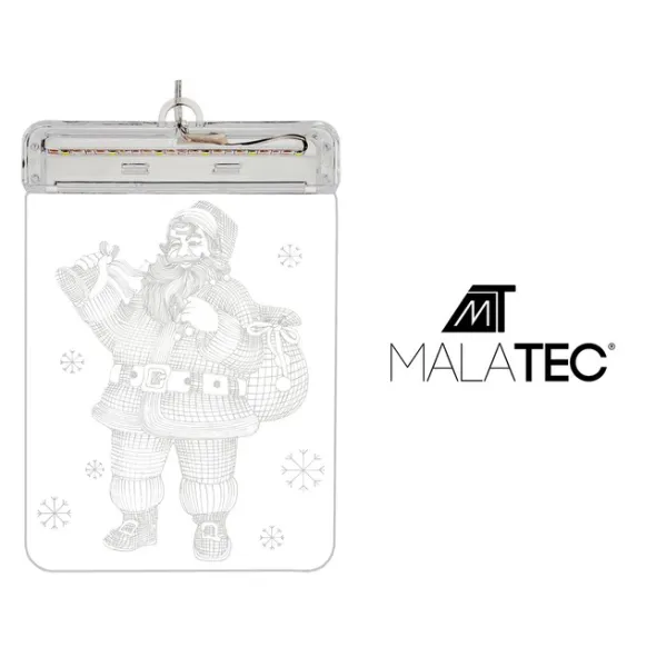 Stained glass LED 3D - Santa Claus
