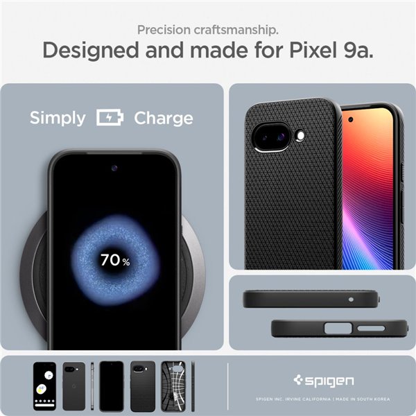 Spigen Liquid Air case for Google Pixel 9a Matte Black