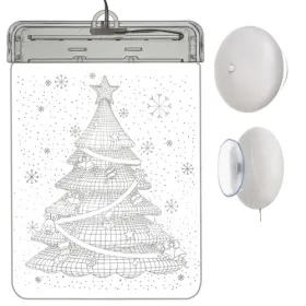 LED 3D-lasimaalaus - joulukuusi