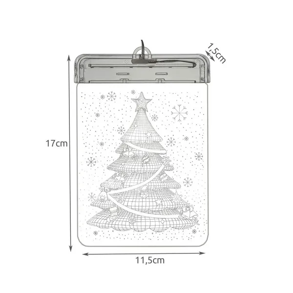 LED 3D vitrāža - Ziemassvētku eglīte