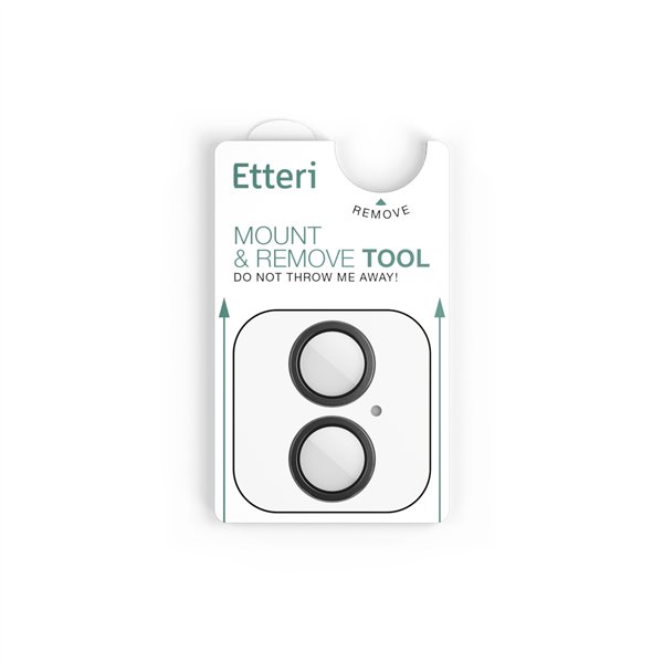 Etteri camera lens protector for iPhone 16 / 16 Plus black