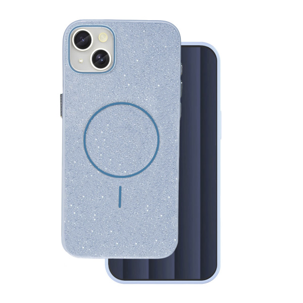 Glitter Thin Mag case for iPhone 17 Pro Max 6,9" blue