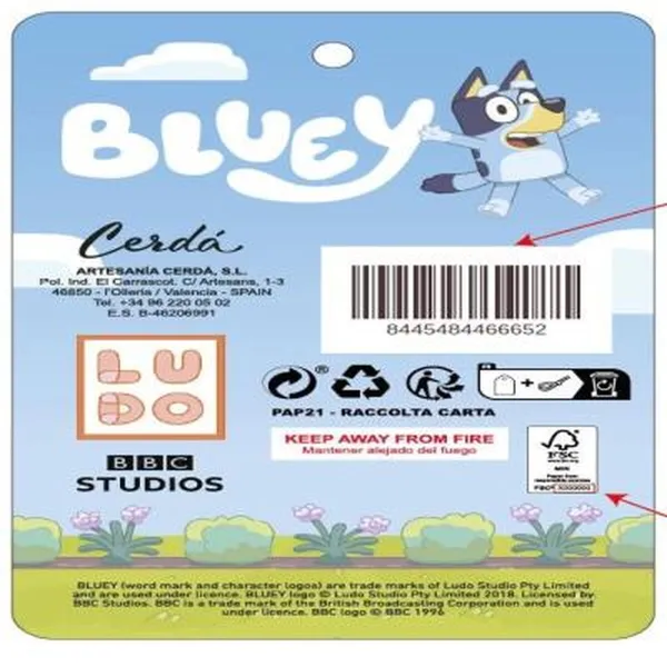 Zeķes Bluey Daudzkrāsains