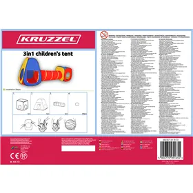 Kruzzel 23871 3in1 lasten ja 39-vuotiaiden teltta