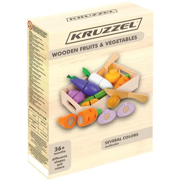 Koka griešanas dēļu komplekts augļu un dārzeņu Z23543