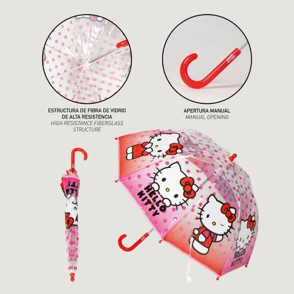 Lietussargs Hello Kitty Rozā 45 cm Ø 45 cm