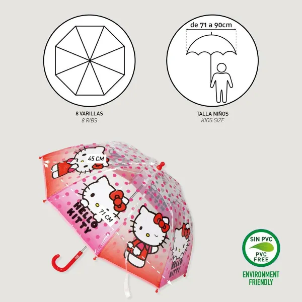 Lietussargs Hello Kitty Rozā 45 cm Ø 45 cm