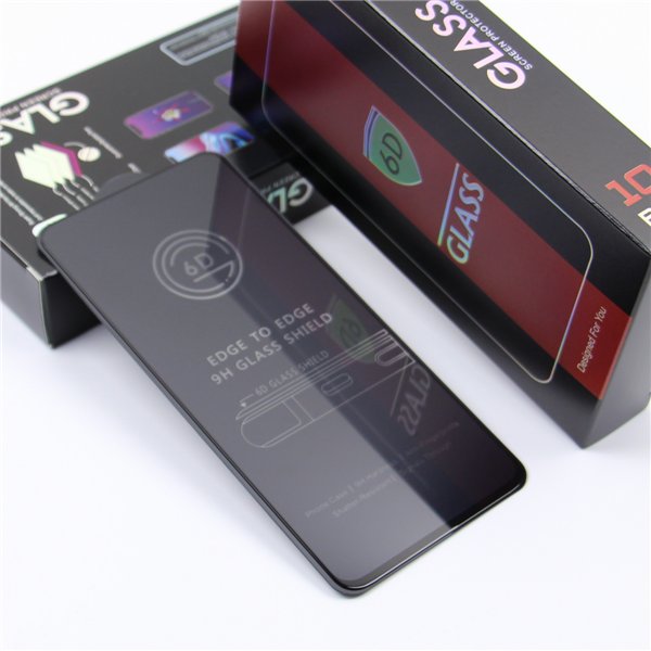 Tempered glass 6D for iPhone 17 Air black frame 10in1