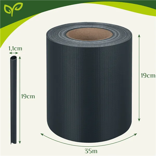 Tvoros juosta 19cmx35m 630g/m2 antracitas 23703