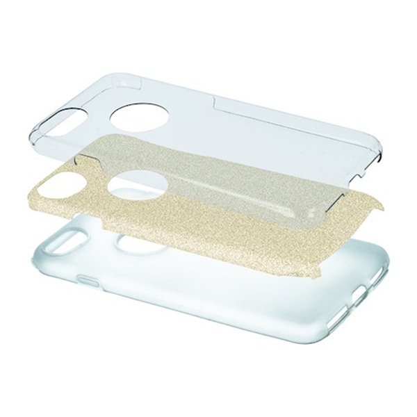 Glitter 3in1 case for iPhone 17 Pro gold