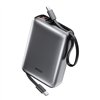 BWOO power bank P73 22.5W 20000 mAh with 2 built-in cables 1 x USB-C 1 x Lightning black