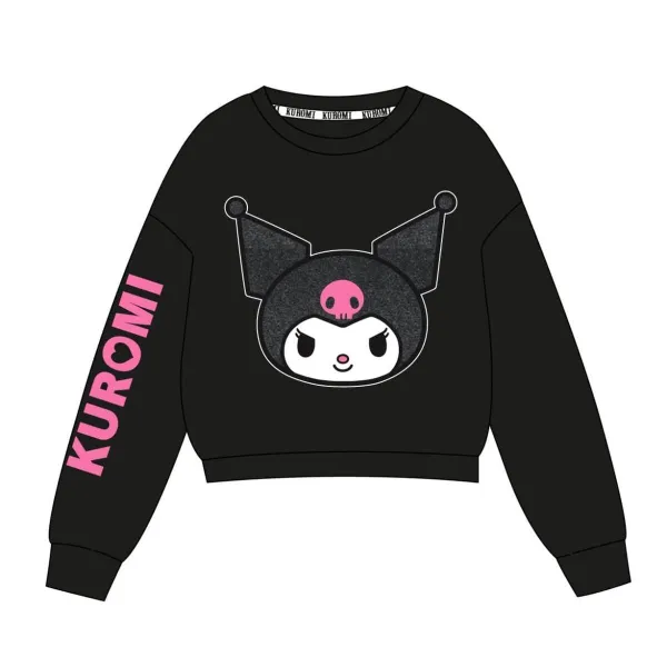 Džemperis Meitenēm Bez Kapuces Hello Kitty Melns