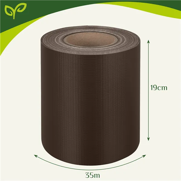 Fencing tape 19cmx35m 450g/m2 brown 23702