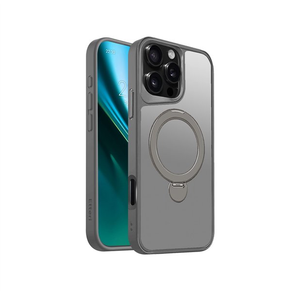 Etteri Matt Mag Ring case for iPhone 17 grey