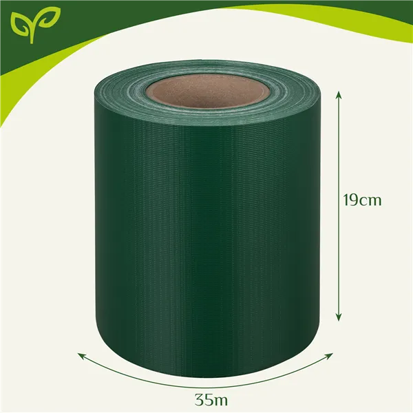 Fencing tape 19cmx35m 450g/m2 green 23699