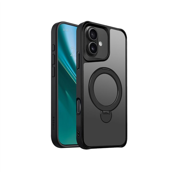Etteri Matt Mag Ring case for iPhone 17 Pro black