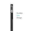 Speck Presidio Perfect-Clear with Impact Geometry - iPhone 15 Plus / 14 Plus Case with MICROBAN Coating (Clear / Black)