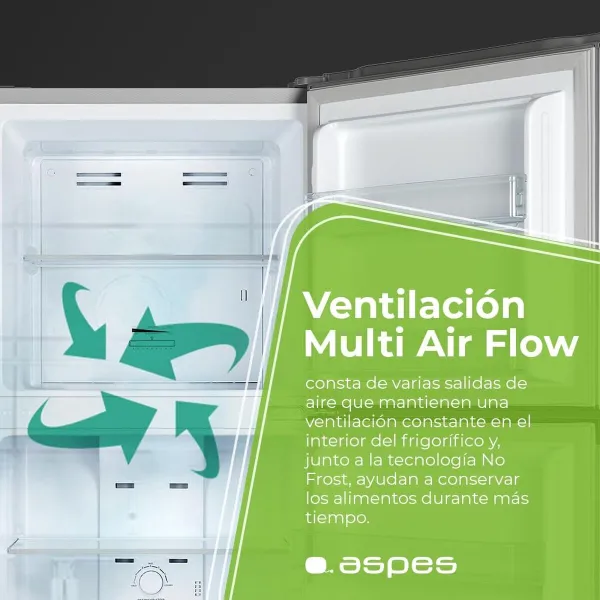 Combined Refrigerator Aspes AF1675501ENFX