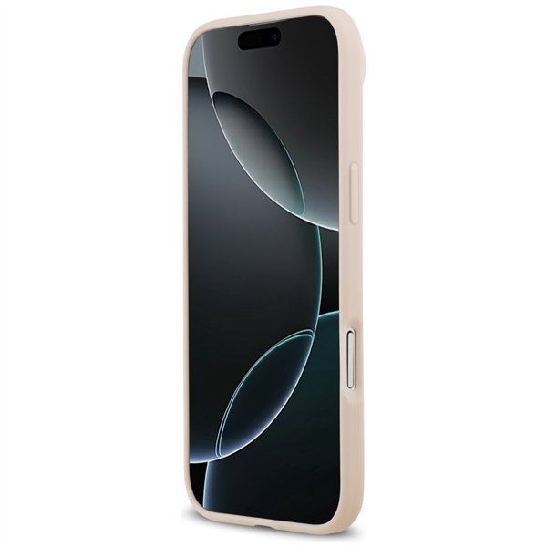 Guess Case Magsafe Grained PU Case With Printed Flower Pattern For iPhone 17 Air Pink