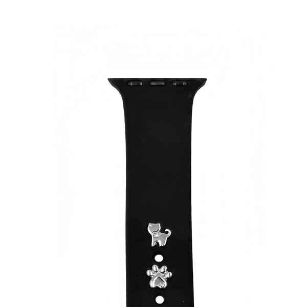 Pin Charms set for watch straps cat silver