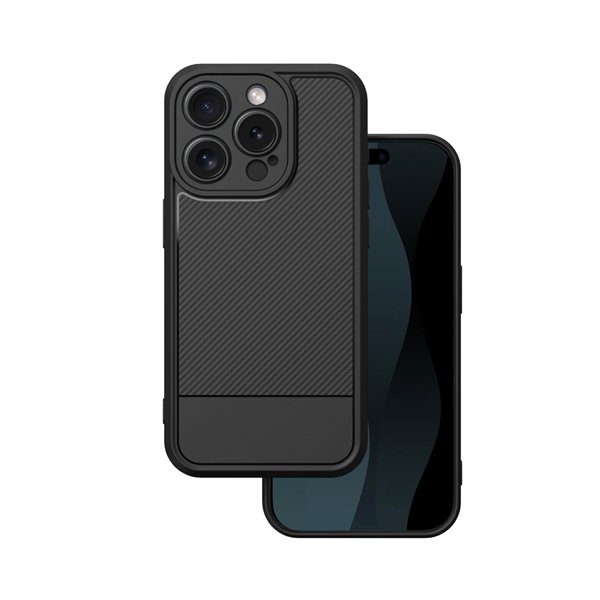 Simple Carbon case for iPhone 15 Pro 6,1&quot black
