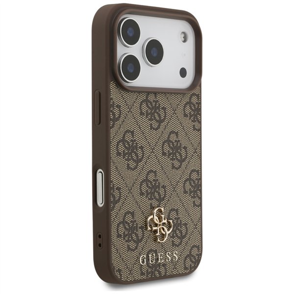 Guess 4G Small Classic Logo MagSafe case for iPhone 17 Pro brown
