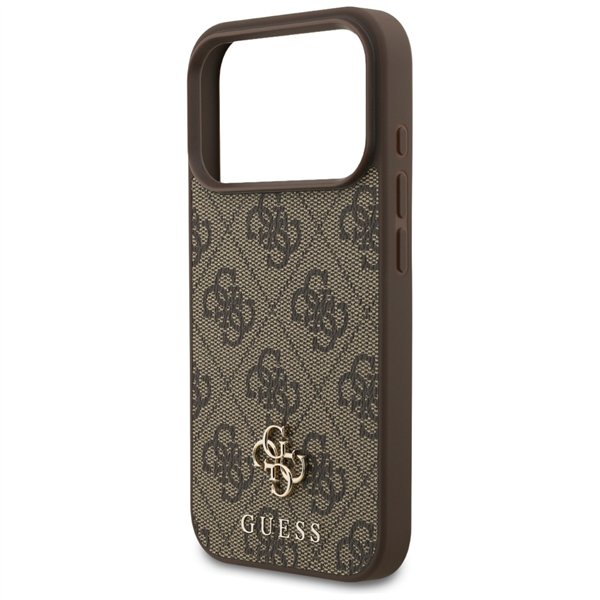 Guess 4G Small Classic Logo MagSafe case for iPhone 17 Pro brown