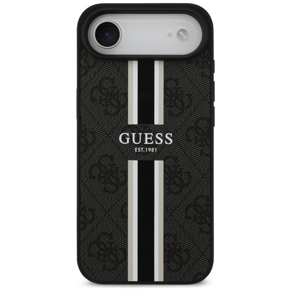 Guess 4G Printed Stripes MagSafe case for iPhone 17 Air black