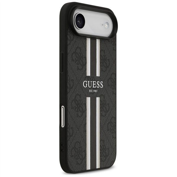 Guess 4G Printed Stripes MagSafe case for iPhone 17 Air black