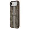 Guess 4G Printed Stripes MagSafe case for iPhone 17 Air brown