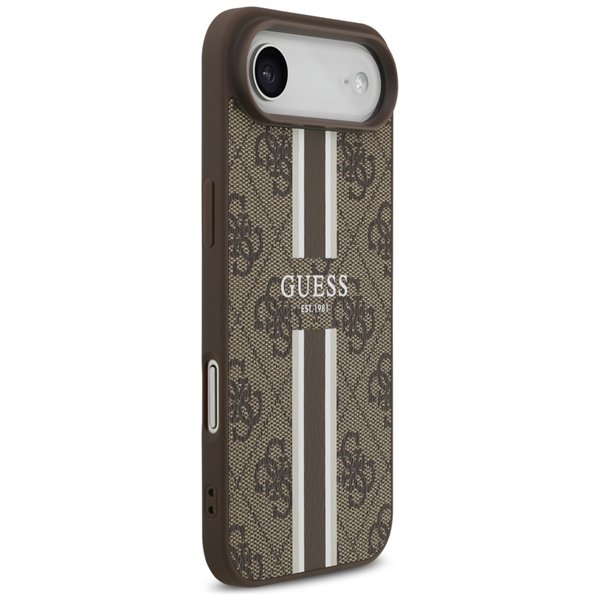 Guess 4G Printed Stripes MagSafe case for iPhone 17 Air brown