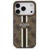 Guess 4G Printed Stripes MagSafe case for iPhone 17 Pro brown